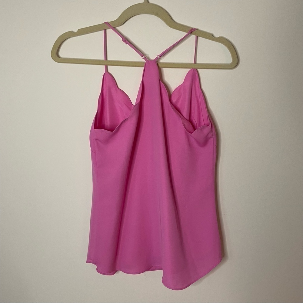 Women’s J.Crew pink scalloped tank top, size 0 - Picture 3 of 3